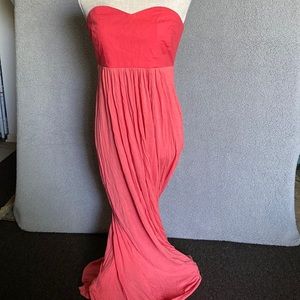 ) New York & Company Women's Strapless Maxi Dress Size 4 Barbiecore Minima…